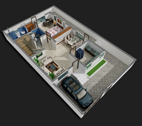 Plot Area - 1500 Sq.Ft.